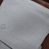6 serviettes anciennes brodé et monogrammé CC entrelacé.