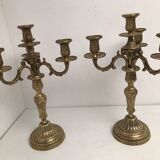 Brass candle holders 3 branches 4 fires