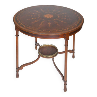 English gueridon in marquetry