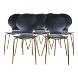 Suite de 8 chaises de salle à manger design