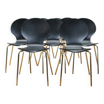 Suite of 8 designer dining room chairs