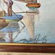 Oil painting on canvas Fishing port in Africa signed Raymond Lafaille