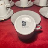 Deshoulières Limoges café service 6 cups + 6 saucers white porcelain