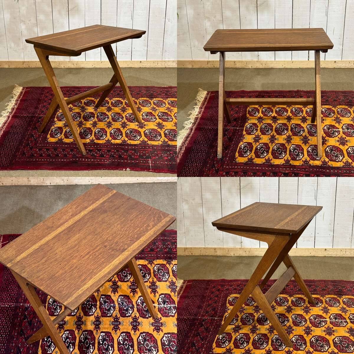 1970s oak side table