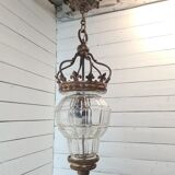 Lantern with fleur-de-lys crown in bronze 19th