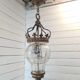 Lantern with fleur-de-lys crown in bronze 19th