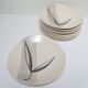 Ten Pornic design plates from the 60s, "Lotus" model