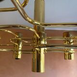 Golden chandelier 9 fires from Sciolari Italy 1960