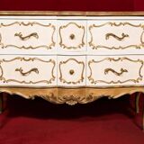 1950s Italian commodity in painted and gilded wood
