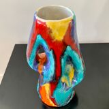 Vase céramique multicolore