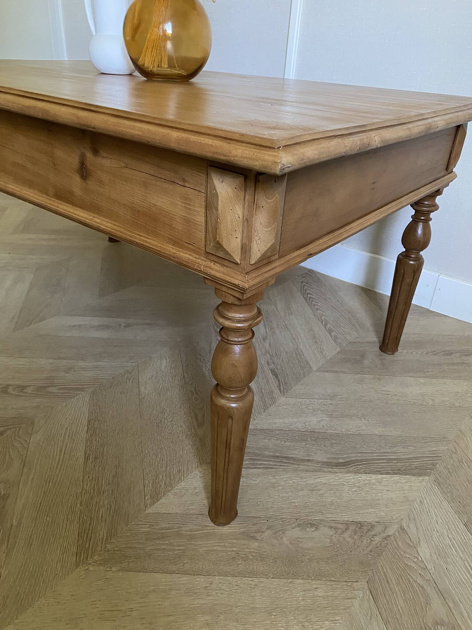 Large solid wood coffee table