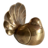 Art deco dove paperweight vintage brass