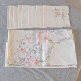Antique embroidered tablecloth and towels