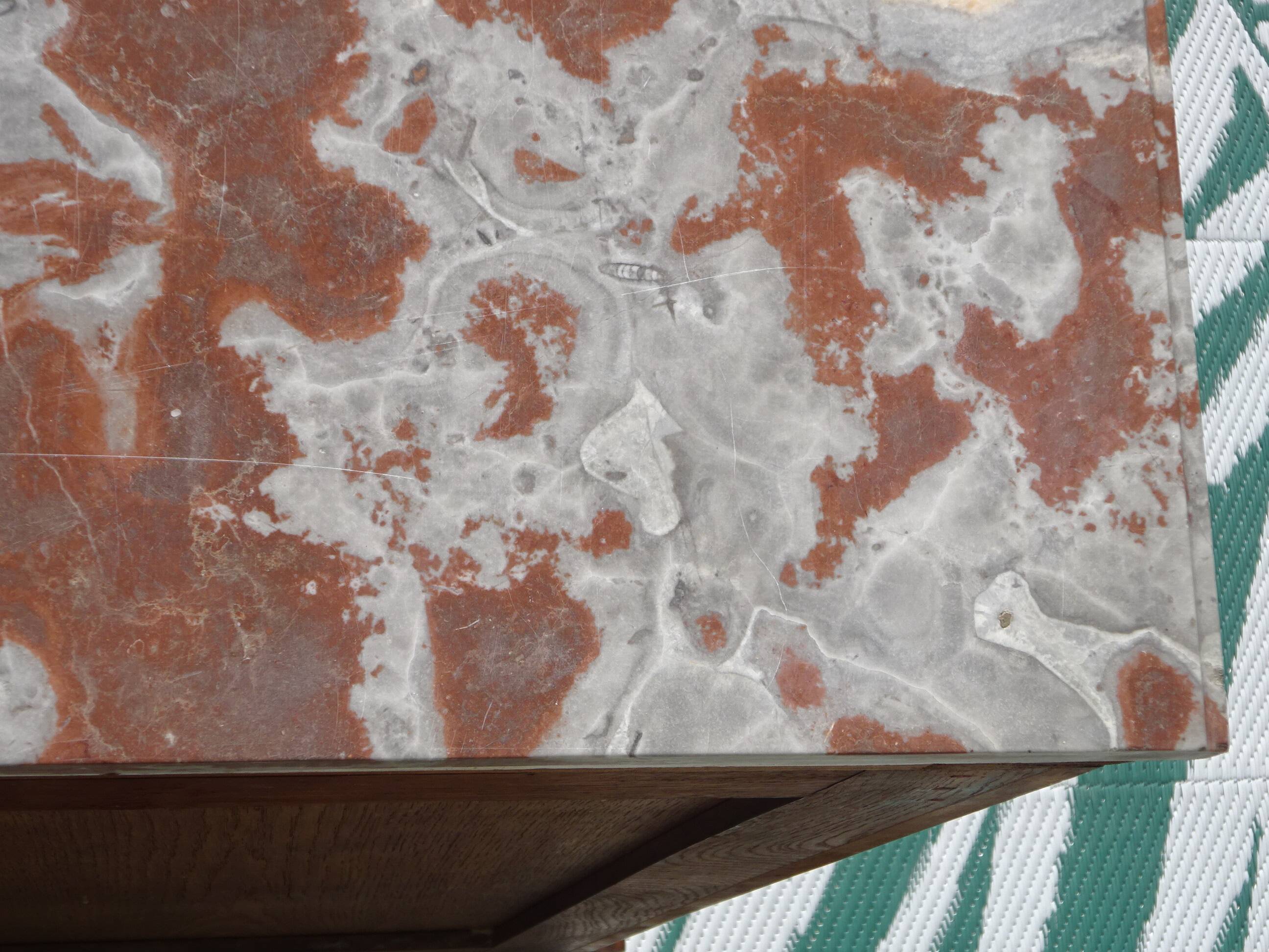 Art Deco walnut sideboard with marble top