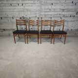 Set of 4 vintage skai chairs