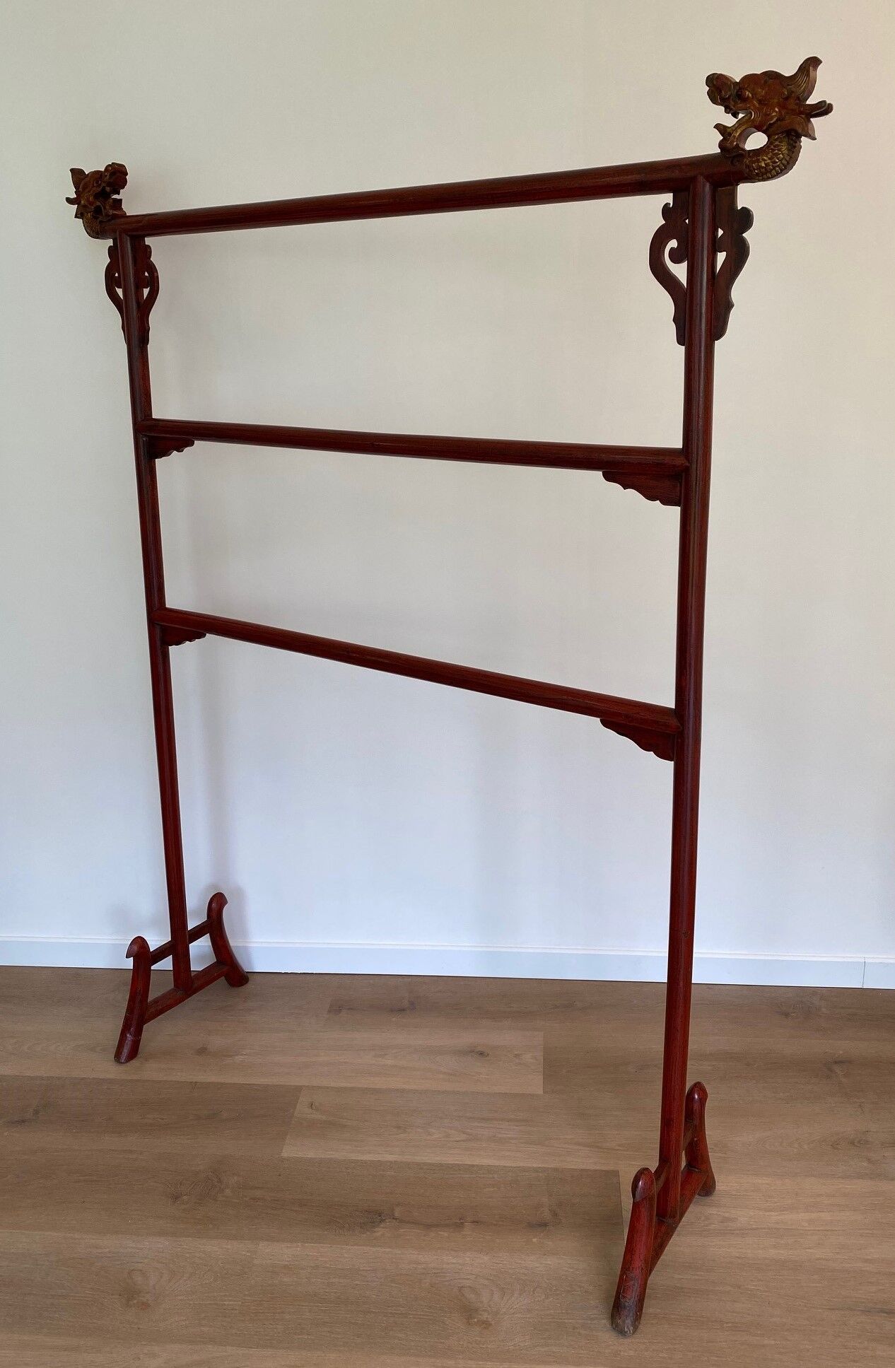 Chinese lacquered clothes rack