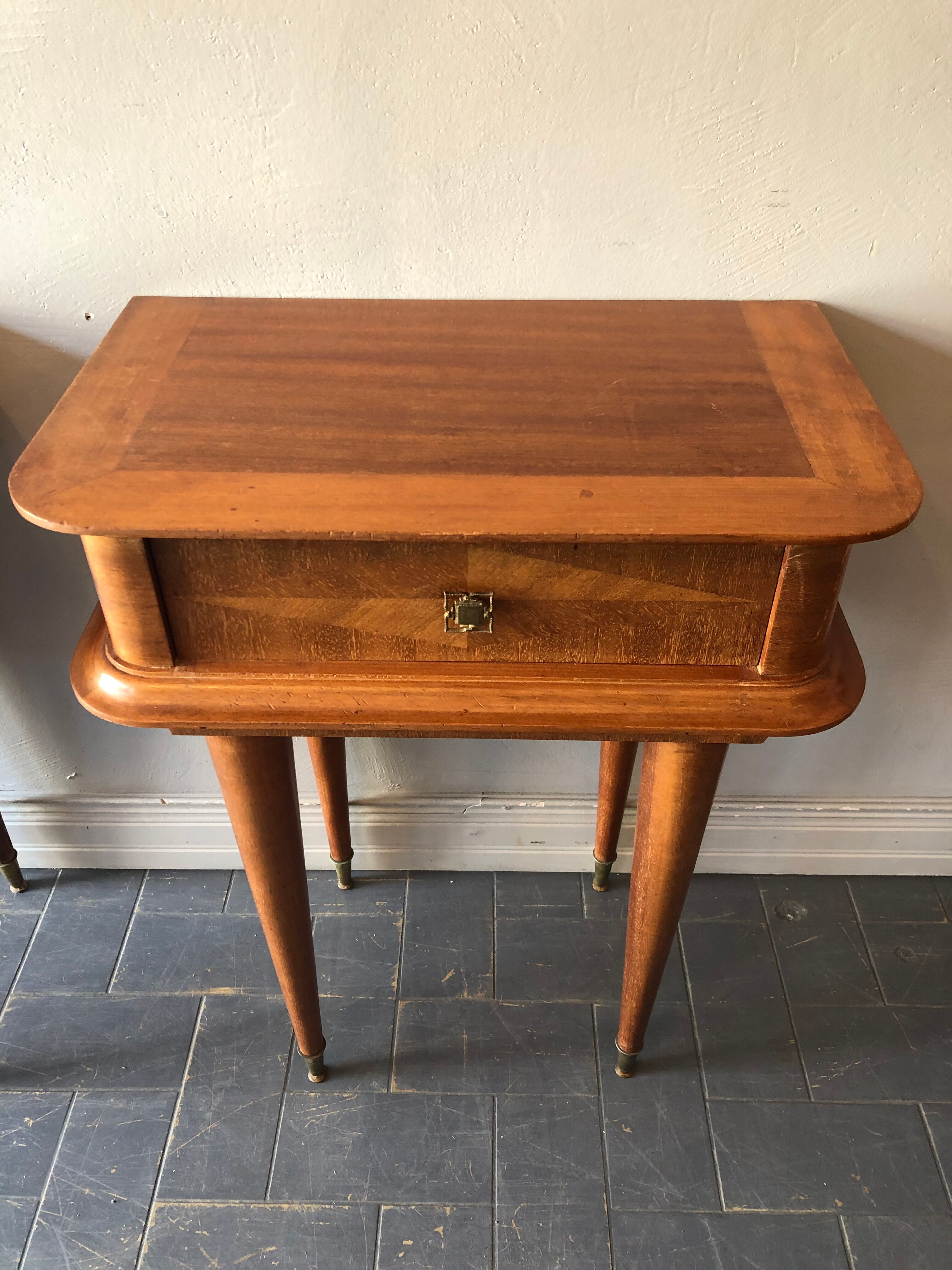 2 vintage bedside tables