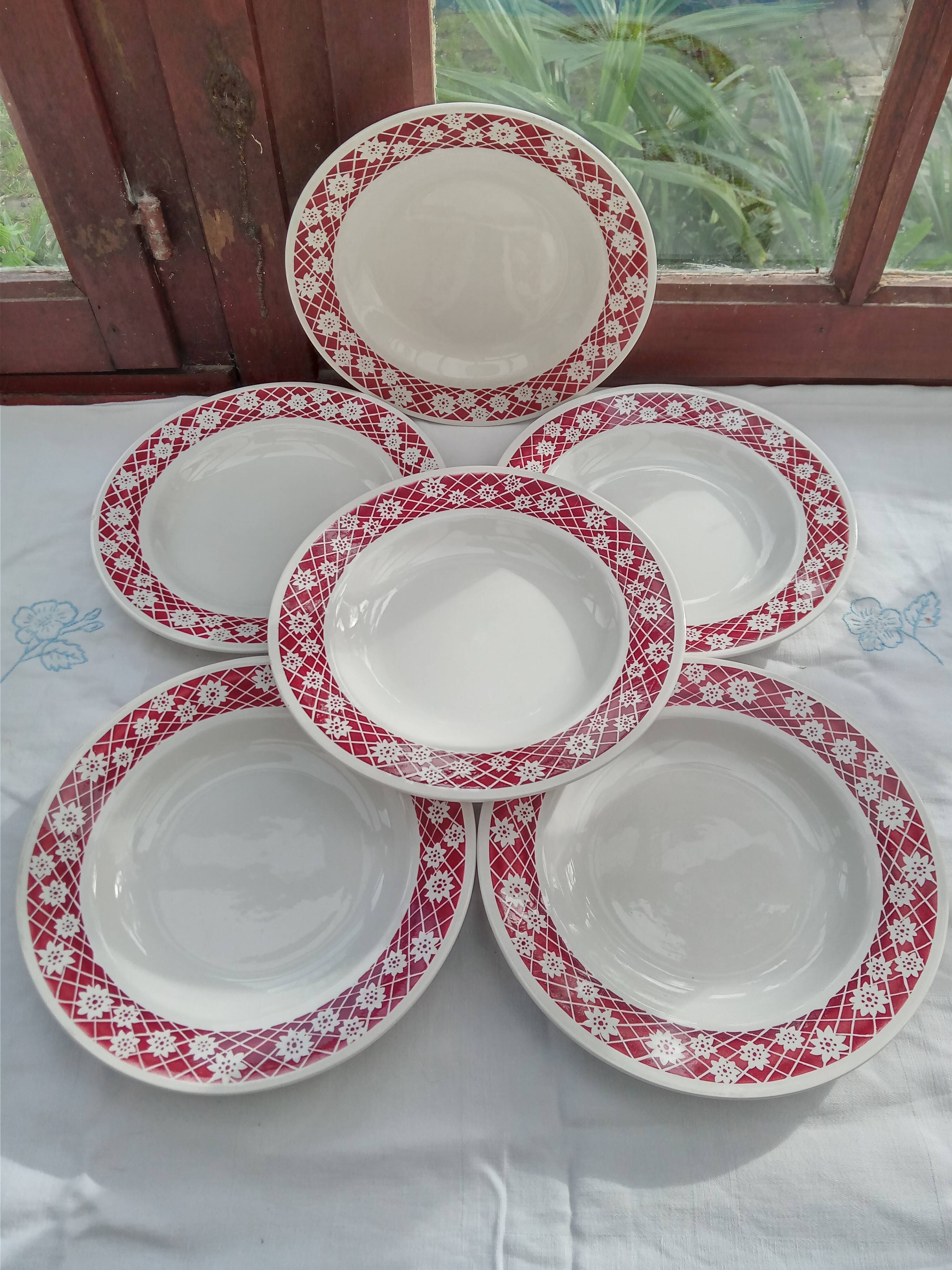 6 Amandinoise soup plates