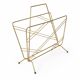 Vintage gold metal magazine rack