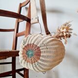 Rattan messenger bag