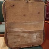 Antique golden quadrilobe-shaped mirror