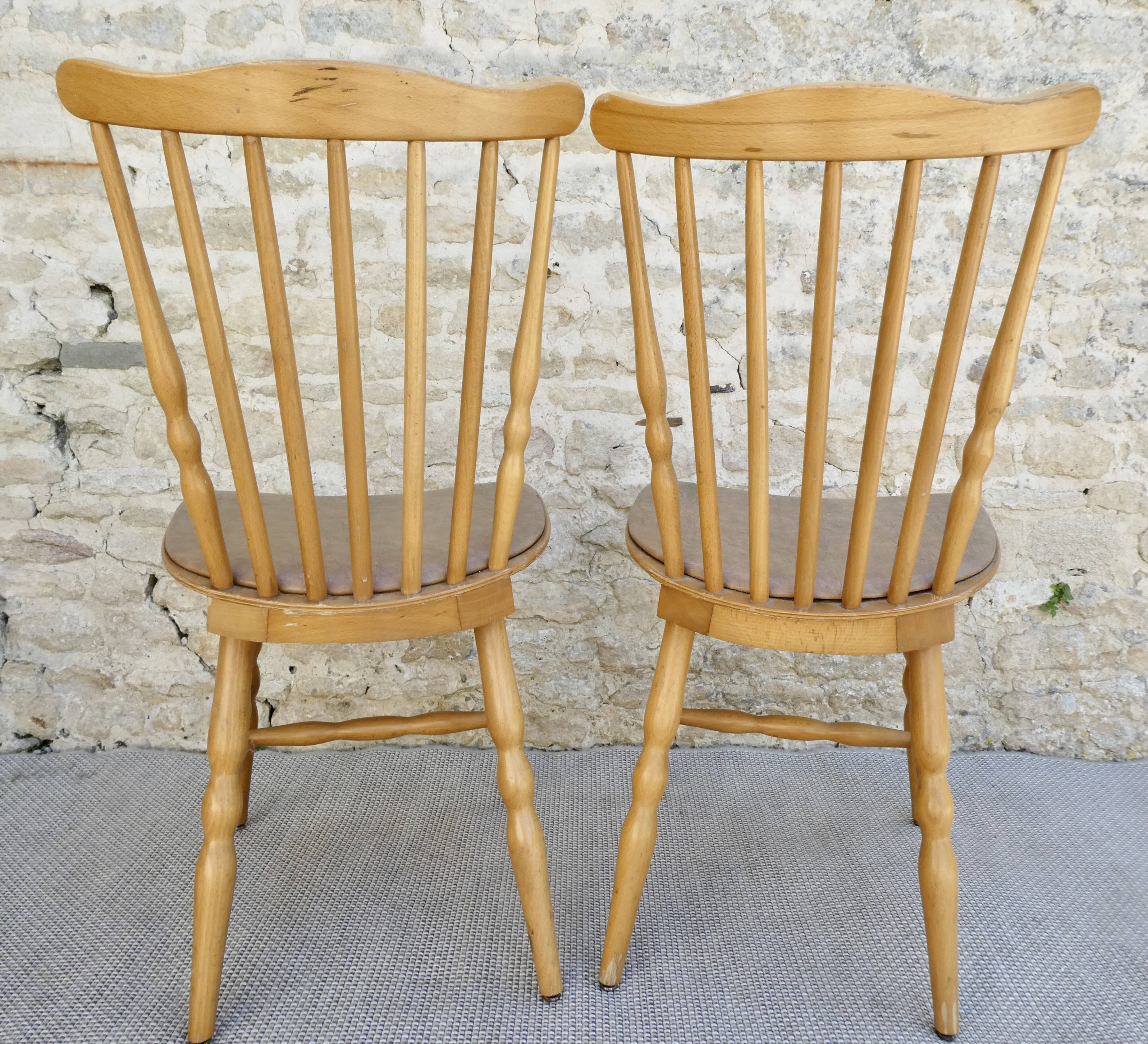 Pair of Baumann bistro chairs, Menuet model