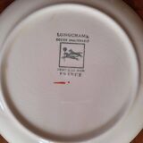 Set of 6 old orange flower dessert plates - Longchamp