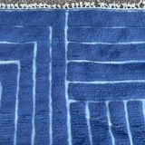 Handmade Berber rug, Beni Ouraine style, traditional, size 140 x 260 cm