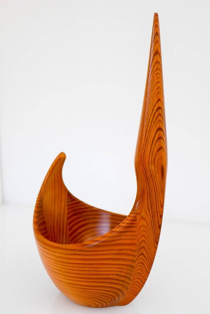 Vintage Swedish wooden bowl by Johnny Mattsson, 1959