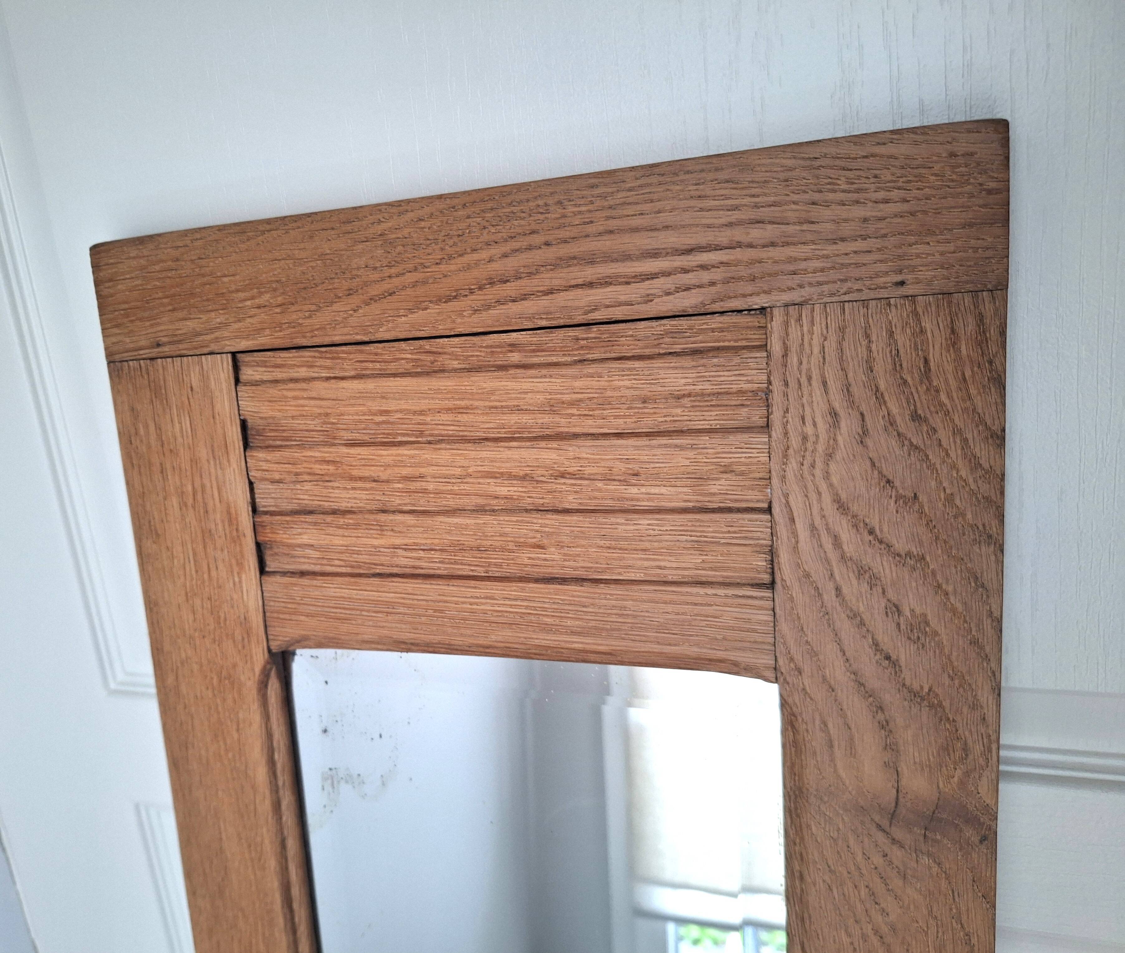 Miroir biseauté ancien bois 130 cm