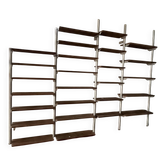 Unusual shelf, aluminium and wood