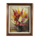 Hst painting of 1970 : "bouquet of muffliers flowers" signed m. l. petit