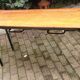 Table d'écolier vintage bois et métal