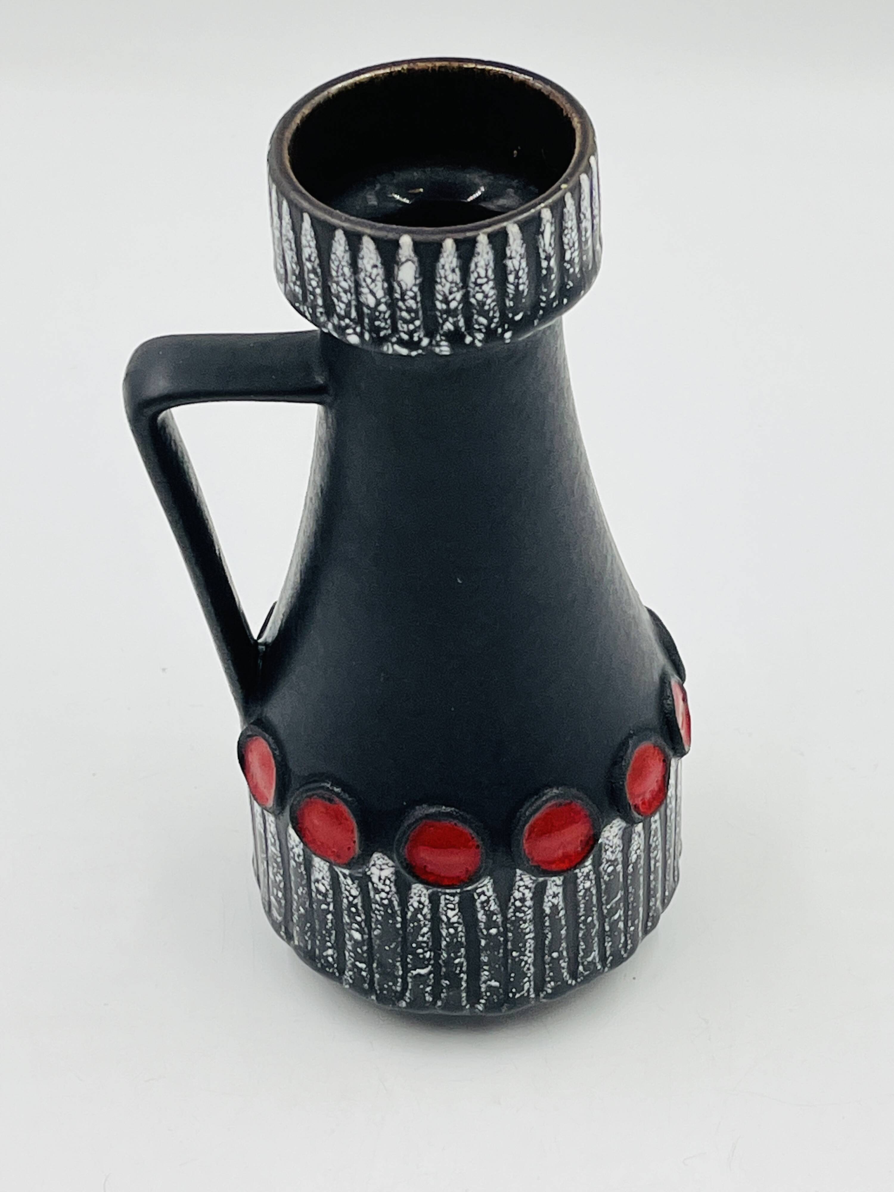 Vase Schlossberg Isle Stéphan black red vintage