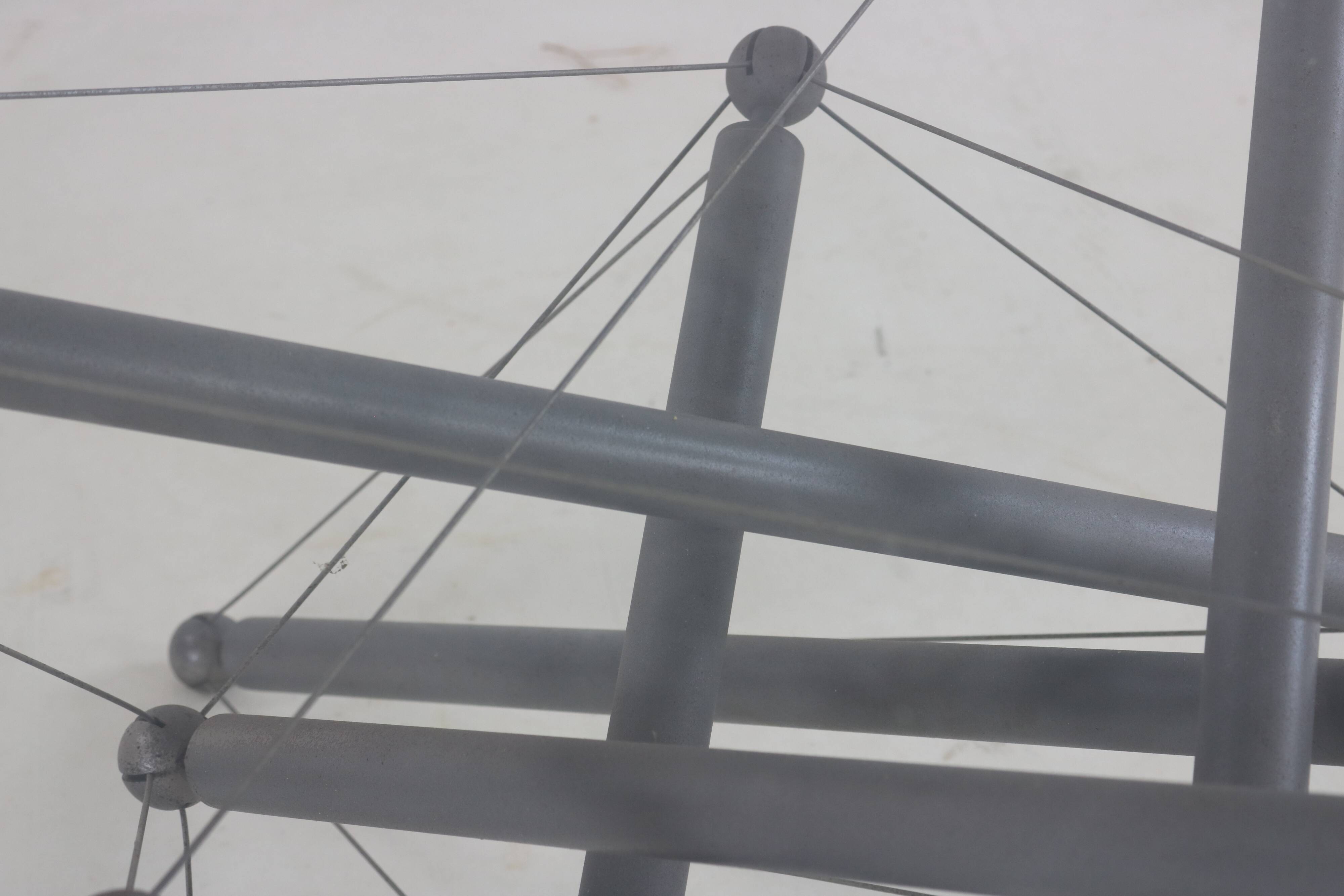 Seventies design steel wired coffee table for Cassina