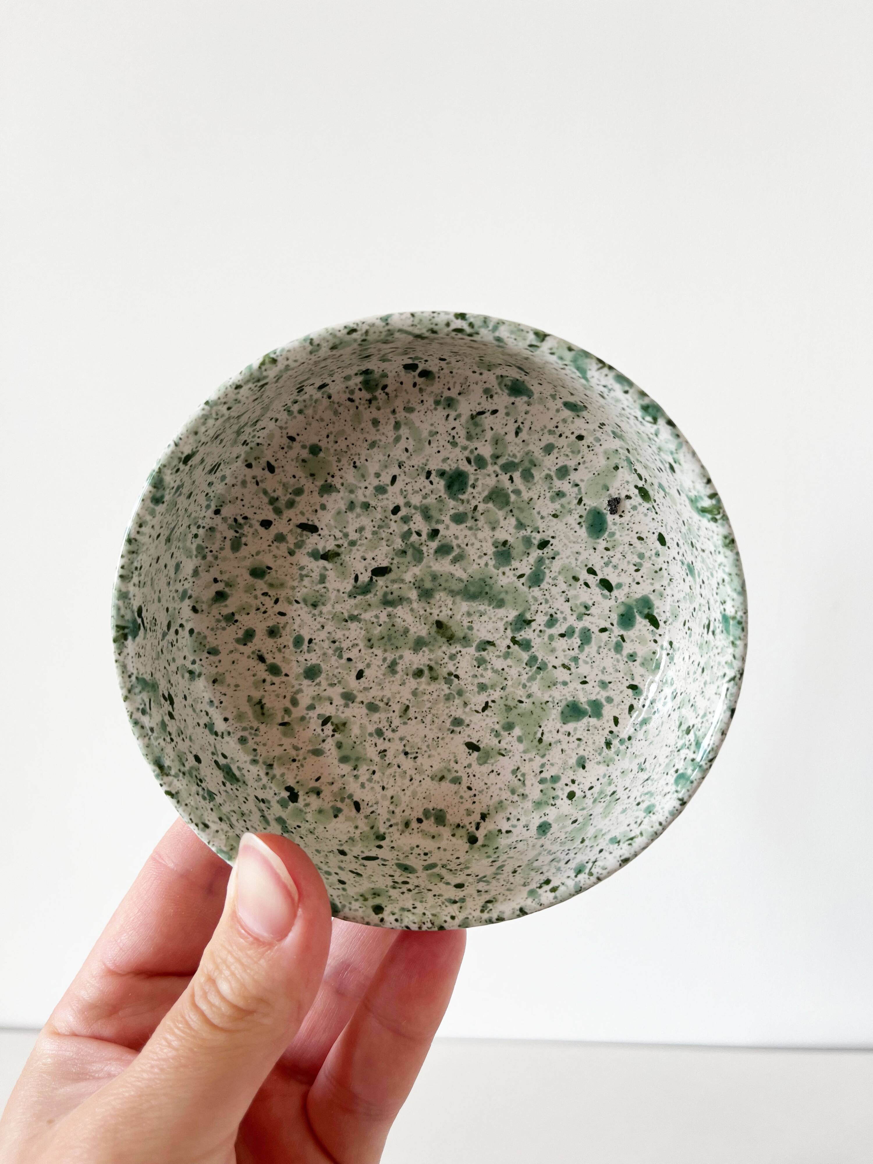 Set of 3 terrazzo ceramic cups