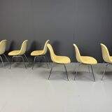 Eames fiberglass dining chairs for herman Miller, 1970s