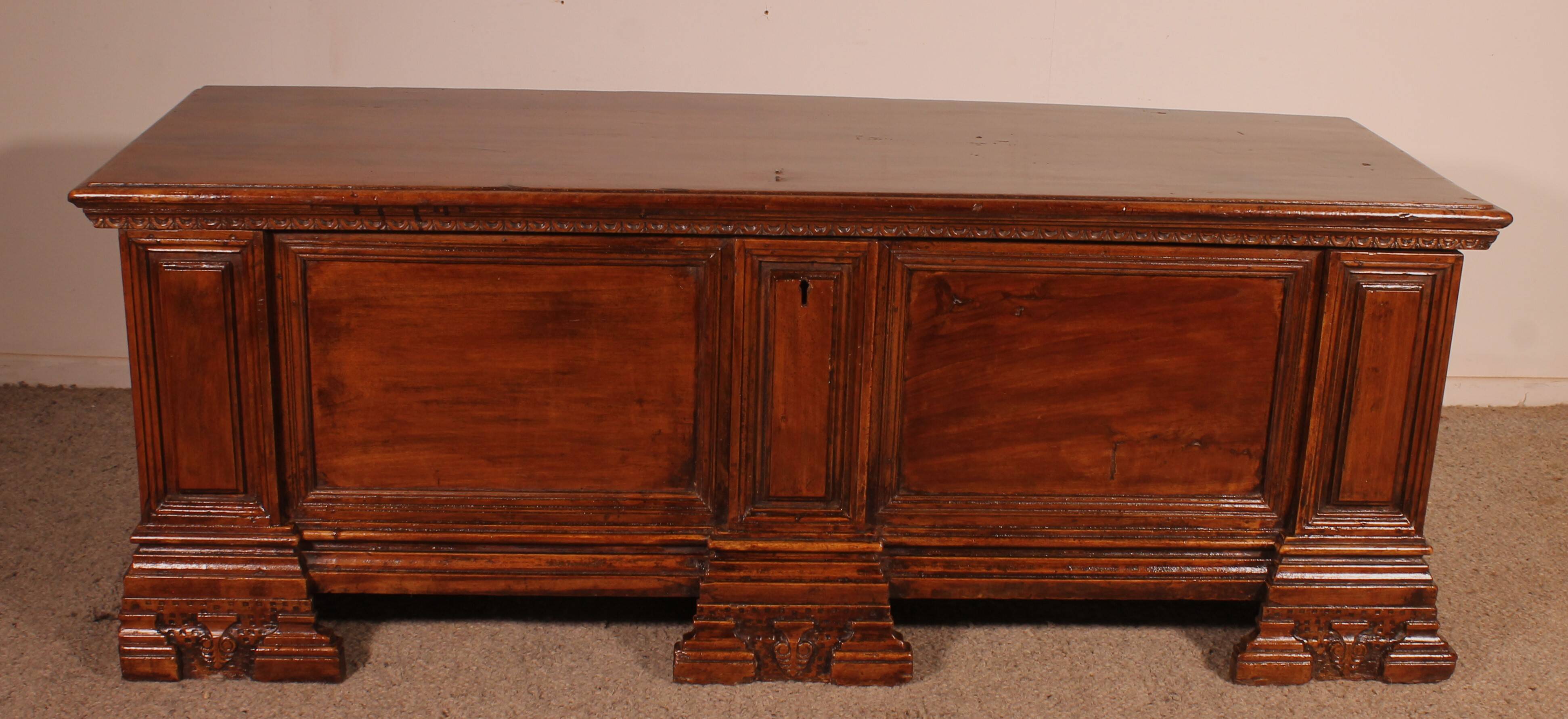 Italian Renaissance Walnut Chest - 16th Century