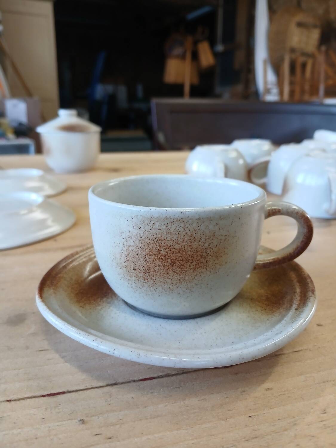 Antique stoneware coffee service