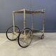 Brass faux bamboo bar cart, Orsenigo Italy, 1970s
