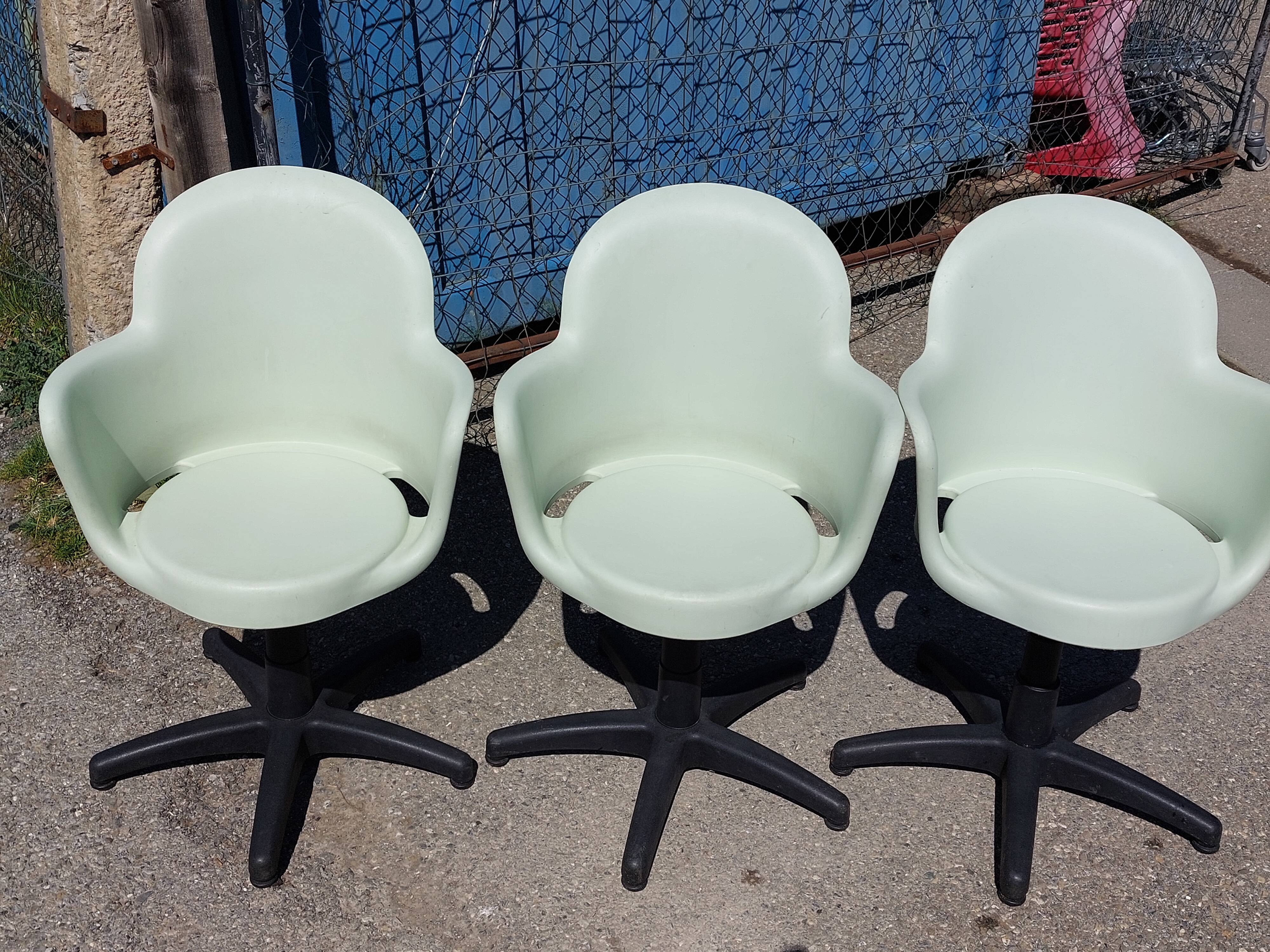 3 Gogo office chairs – Marcello Ziliani for Sintesi – Italy 1980s
