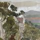Paintings set of 4 drawings by Ed. Pannetier (1884-1965) Provence Côte d'Azur