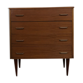 Vintage chest of drawers 1950 feet spindles Scandinavian look