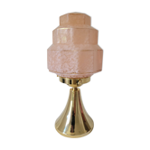 Art Deco glass skyscraper lamp from Clichy