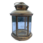 Lanterne porte bougie en laiton  vintage