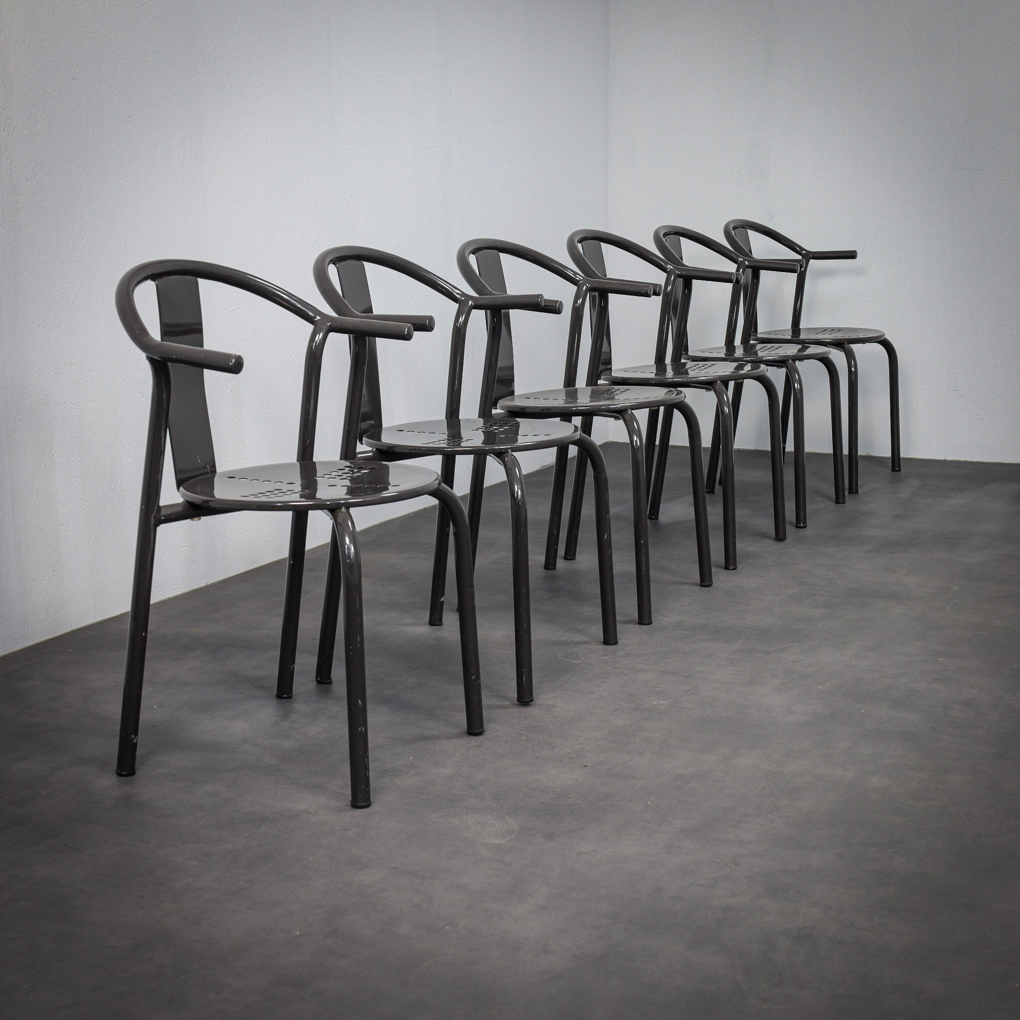 Rare set of 6 “Maxmo” postmodern dining chairs by Ikea, 1980s