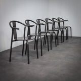 Rare set of 6 “Maxmo” postmodern dining chairs by Ikea, 1980s