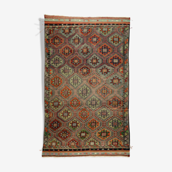 Anatolian handmade kilim rug 291 cm x 200 cm