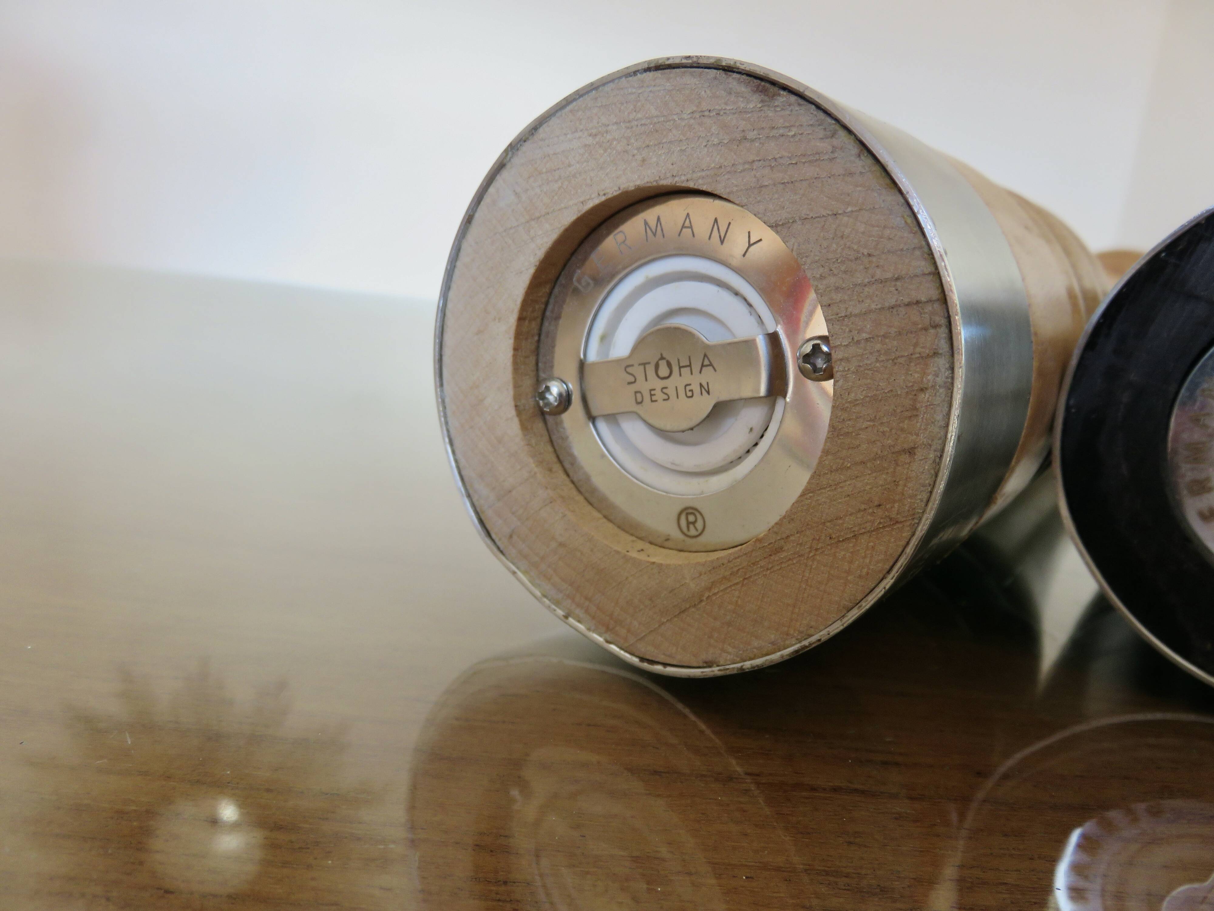 XXL salt and pepper mills by Stoha Design, Germany, 1980