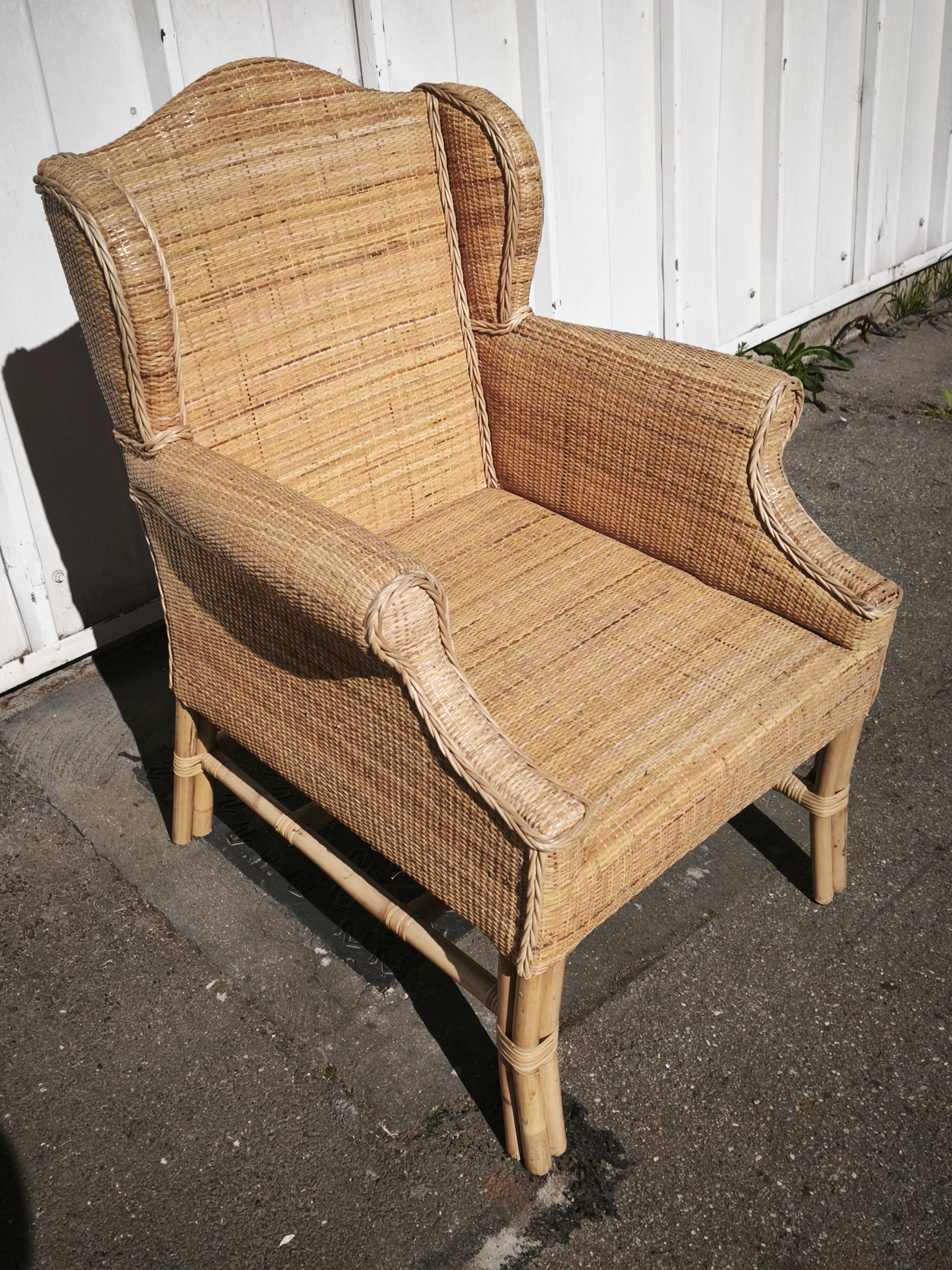 Rattan armchair